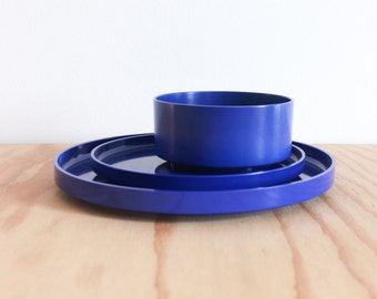 Blue Massimo Vignelli Heller 3 Piece Dish Set