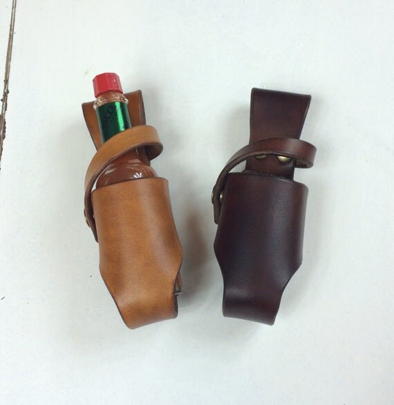 Leather Hot Sauce Holster 2oz by DistrictGoods on Etsy