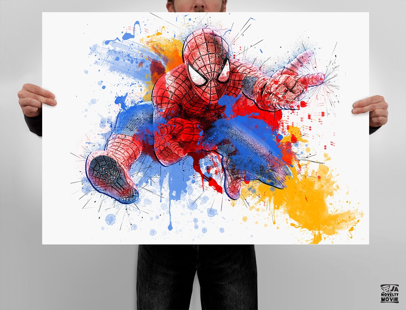 Spiderman Large printable Watercolor spiderman Spiderman