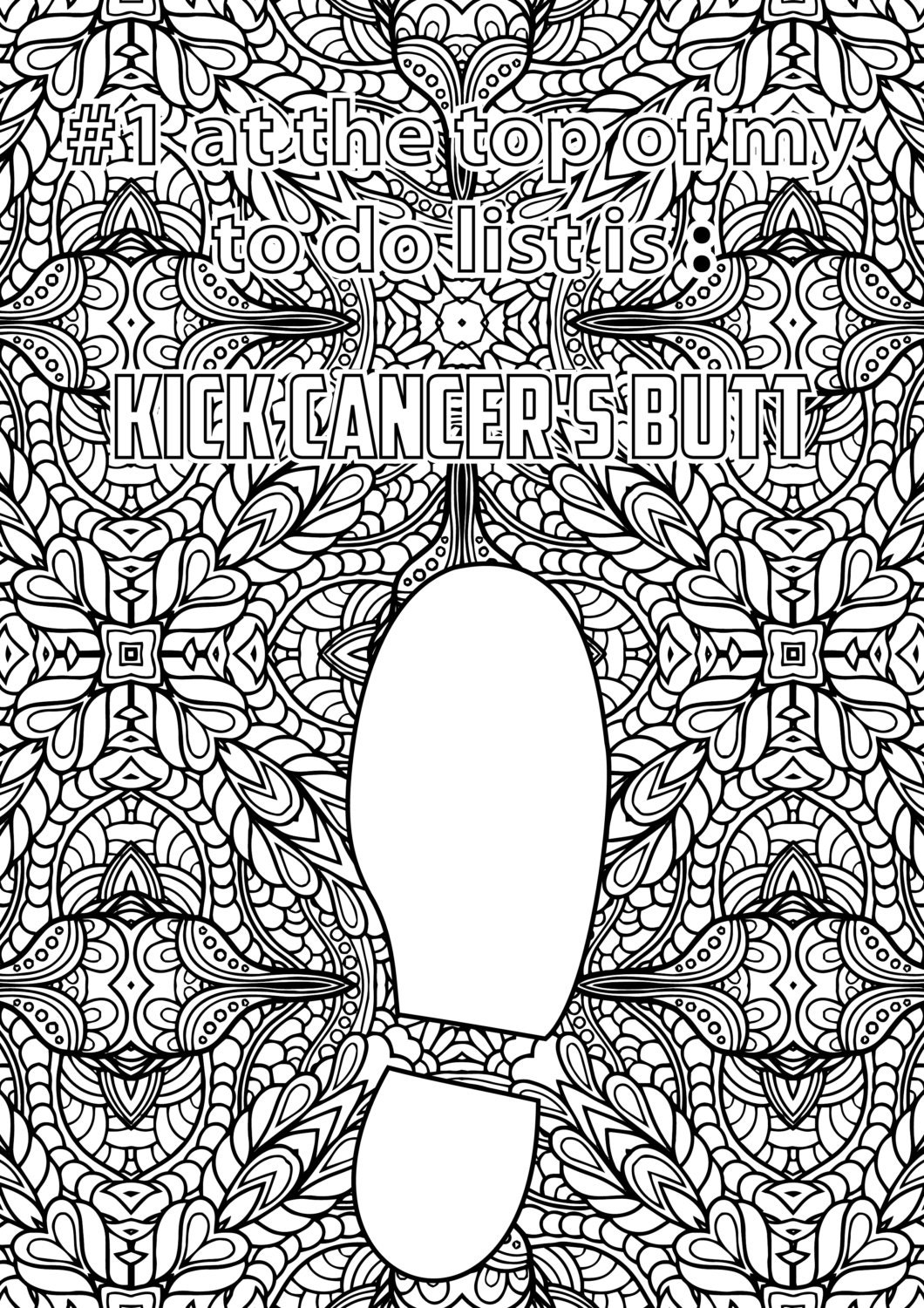 Printable Coloring page Cancer Patient by MyRXColoringBook