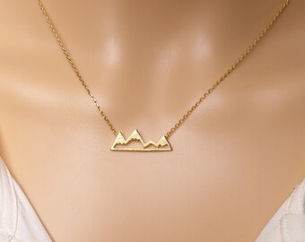 Mountain Necklace, Snowy mountain, winter mountain,birthday present,graduation gifts,Necklaces,Valentines gift for her