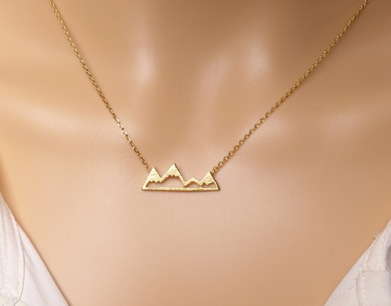 Mountain Necklace Snowy mountain winter mountainbirthday