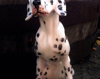 Dalmatian, porcelain dog, dog figurine, dog design by Clare McFarlane