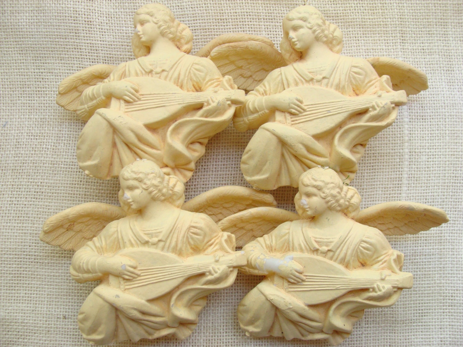 Large plastic angels for upcycle repurpose Christmas crafts