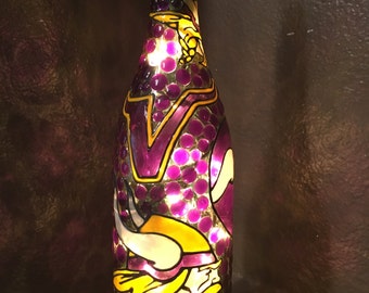 Minnesota Vikings Lighted Wine Bottle