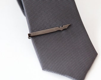 Gunmetal Batman inspired tie clip