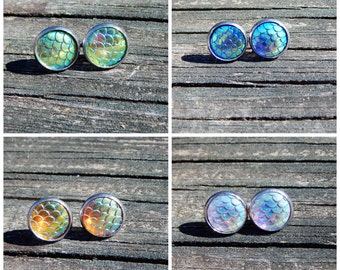 Mermaid Scale Earrings, Mermaid Earrings, Dragon Scale Earrings, Dragon Scales, Fish Scale Earrings, Scales, Mermaid Scales, Mermaid Jewelry