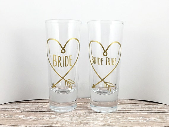 Bride Tribe Shot Glasses Bridal Party Bachelorette Party