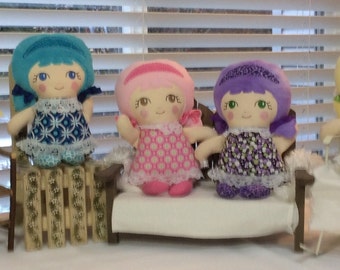 Home Made Cloth Dolls - Ready To Ship