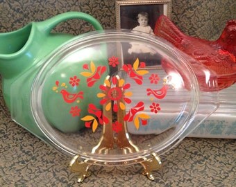 Vintage Pyrex Friendship Clear Casserole Dish Lid