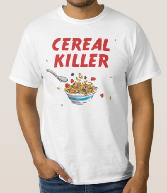 Funny Food Shirt Cereal Killer T Shirt Mens Graphic T