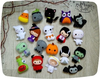 Halloween ornaments Cute Halloween ornament felt Halloween favors skary felt toys Halloween decorations party favor Scary Halloween gifts