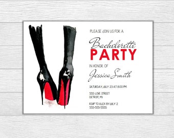 Items similar to Wig Out Theme Party Invite on Etsy