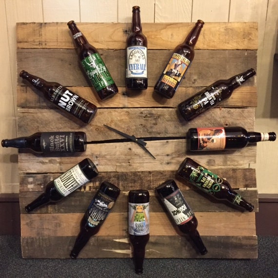 22 oz Beer Bottle Wall Clock by EmptyBottleArt on Etsy