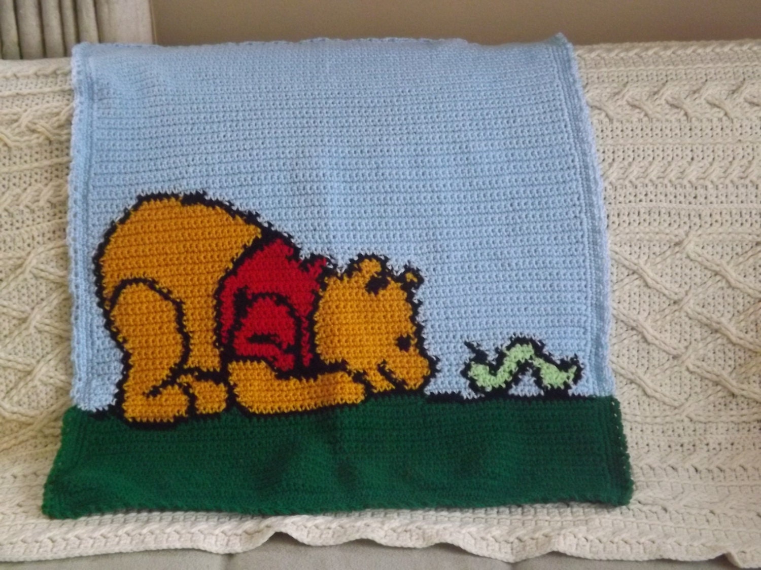 Winnie the Pooh crochet baby blanket