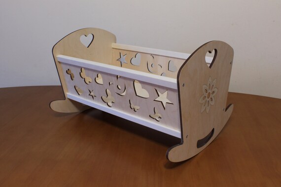 Doll cradle - toy cradle - Cradle for doll - bed for doll - doll ...