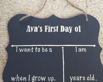First day chalkboard