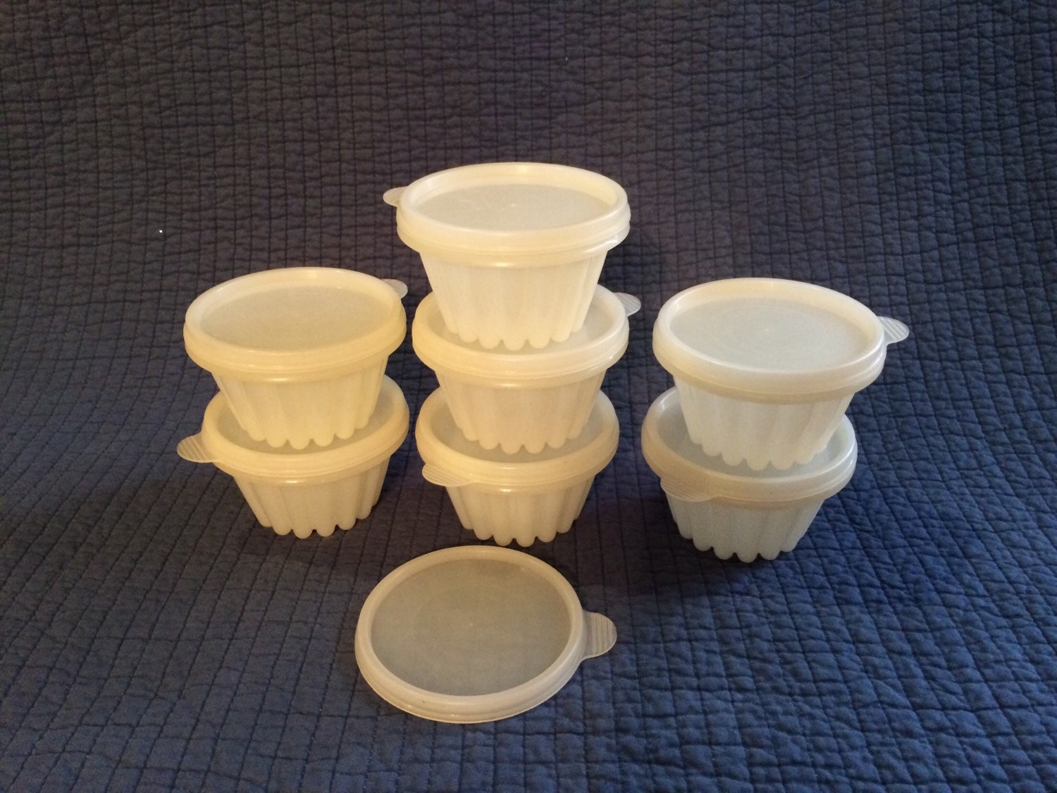 7 Vintage Jello Molds/Gelatin Mold Cups/Small by LadyVintage81