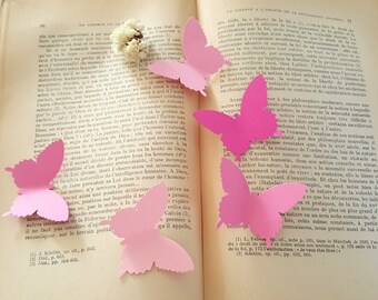 Butterfly Die cuts Pink Butterfly die cuts,Pink Butterfly Cutouts, Wedding Decor, Paper butterfly, Spring decor,butterfly tags