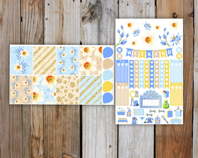 Floral Pop Planner Stickers Mini Kit for use with ERIN CONDREN LifePlanner