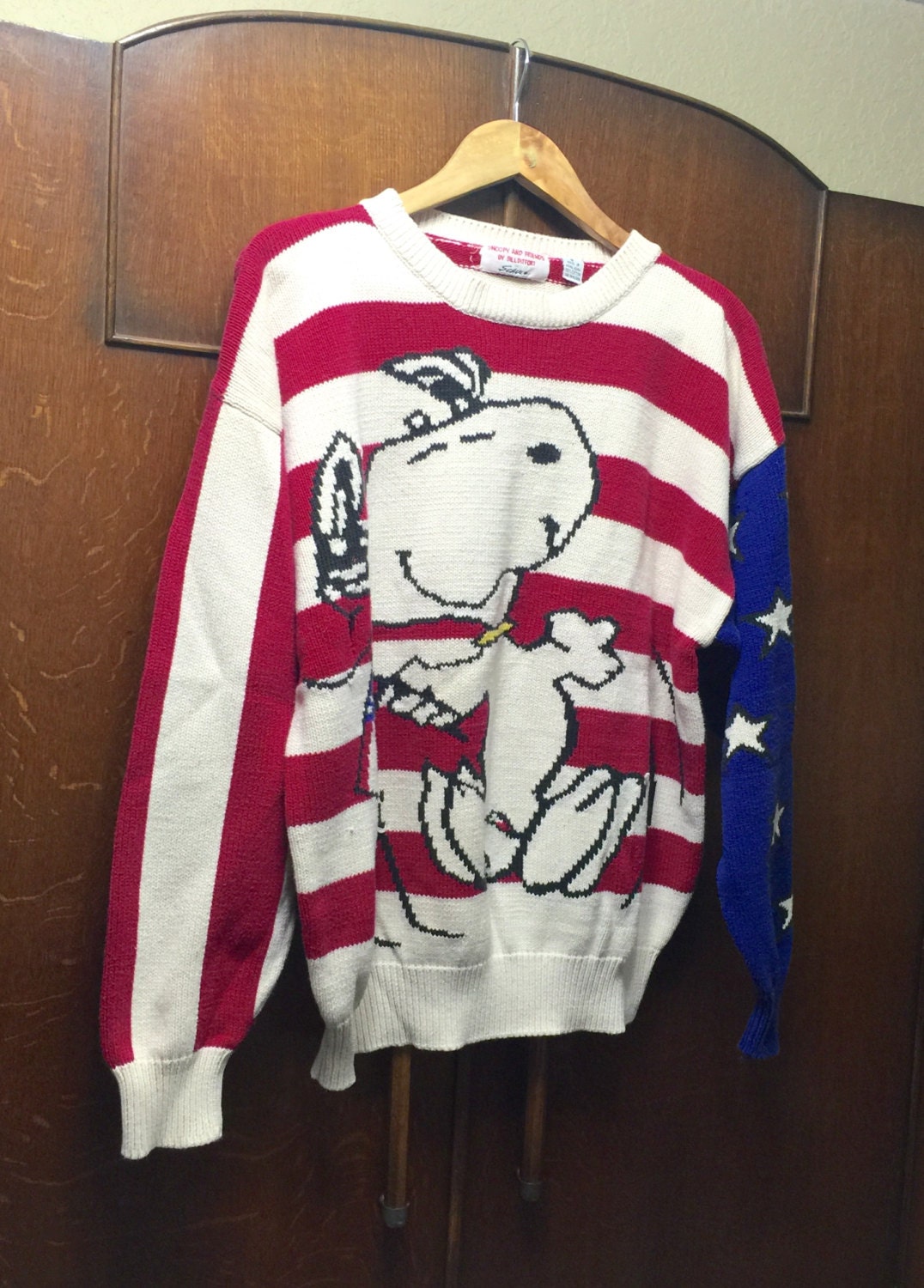 Vintage Snoopy Cotton Sweater Woman's Peanut SweaterSize
