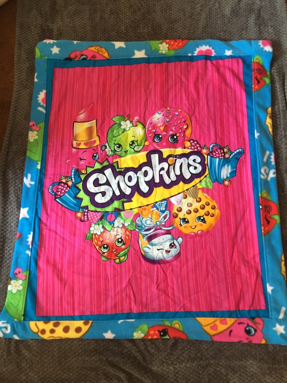 Shopkins reversible blanket by LJSDesigner on Etsy