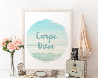 ocean wall art carpe diem quote printable instant download digital 8 x 10 inspirational beach sea - Ocean Home Decor ocean wall art carpe diem quote printable instant download digital 8 x 10 inspirational beach sea - Ocean Home Decor