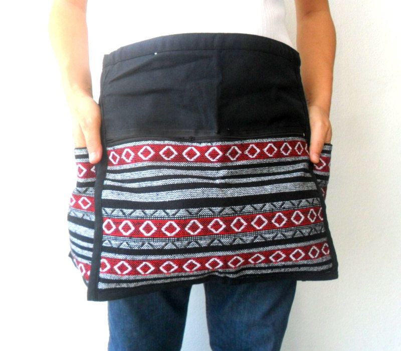 Download Half Waist Apron With Pocket Tribal Embroidered Apron Unisex