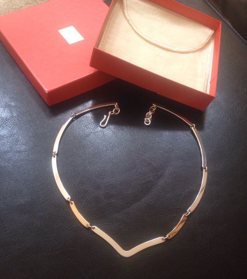 James Avery bar necklace 585 14k gold & 925 SS necklace