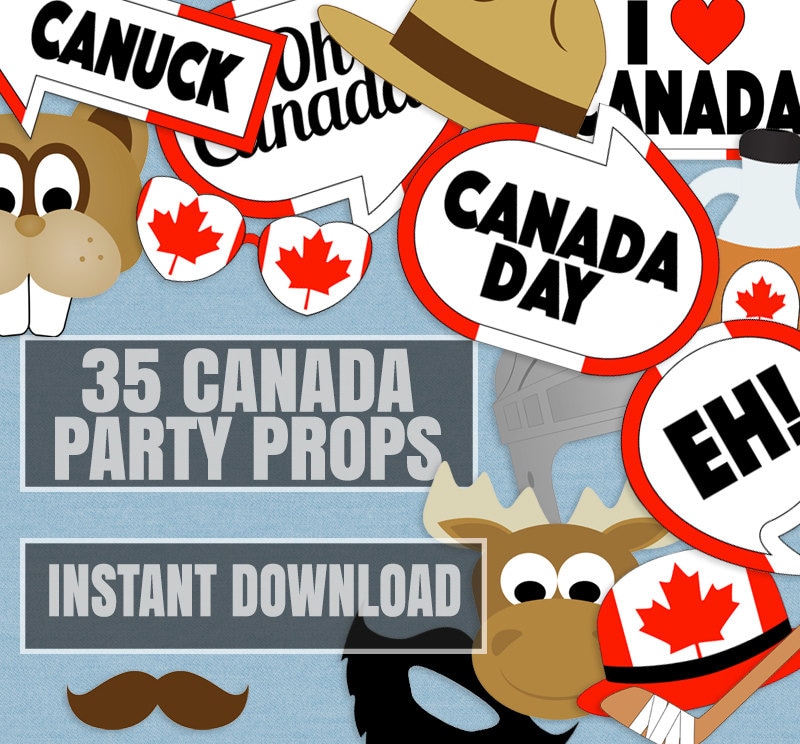 35 Canada Party props canadian theme party printables decor