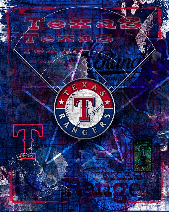 Texas Rangers Art Texas Rangers Poster Dallas Texas by McQDesign