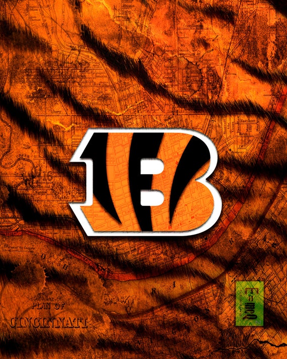 Cincinnati Bengals Poster Cicinnatti Bengals Art by McQDesign