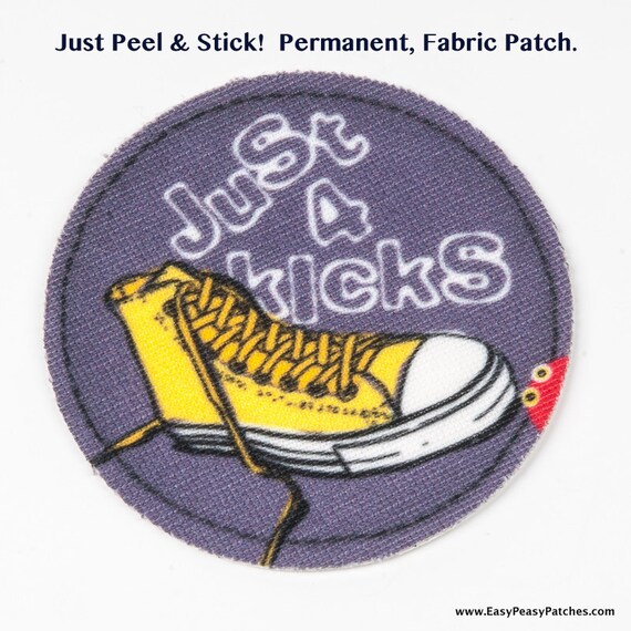 EasyPeasyPatches are FUN Permanent Fabric Stick On Patches.