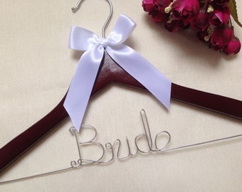 Ships in 1-3 days,Personalized Wedding Hanger,Custom Bride Hanger,Bride hanger,Name hanger,Bridesmaid hanger,bride hanger for wedding dress