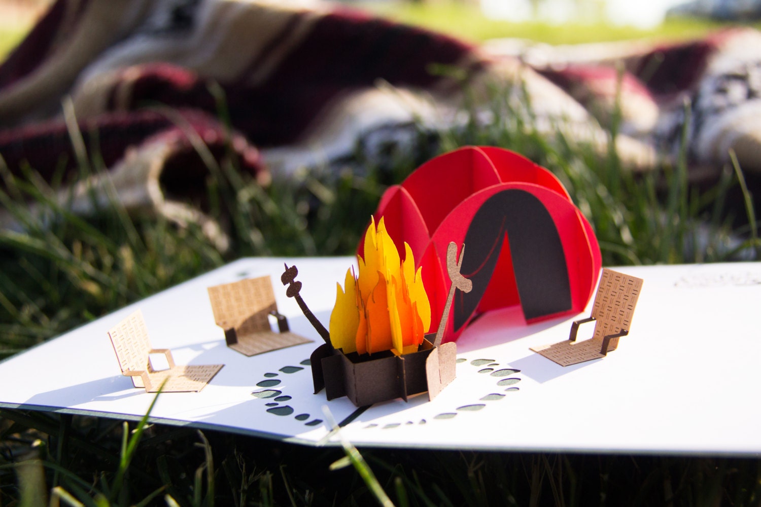 Camping Pop Up Card Birthday Camping Card Camping Card for