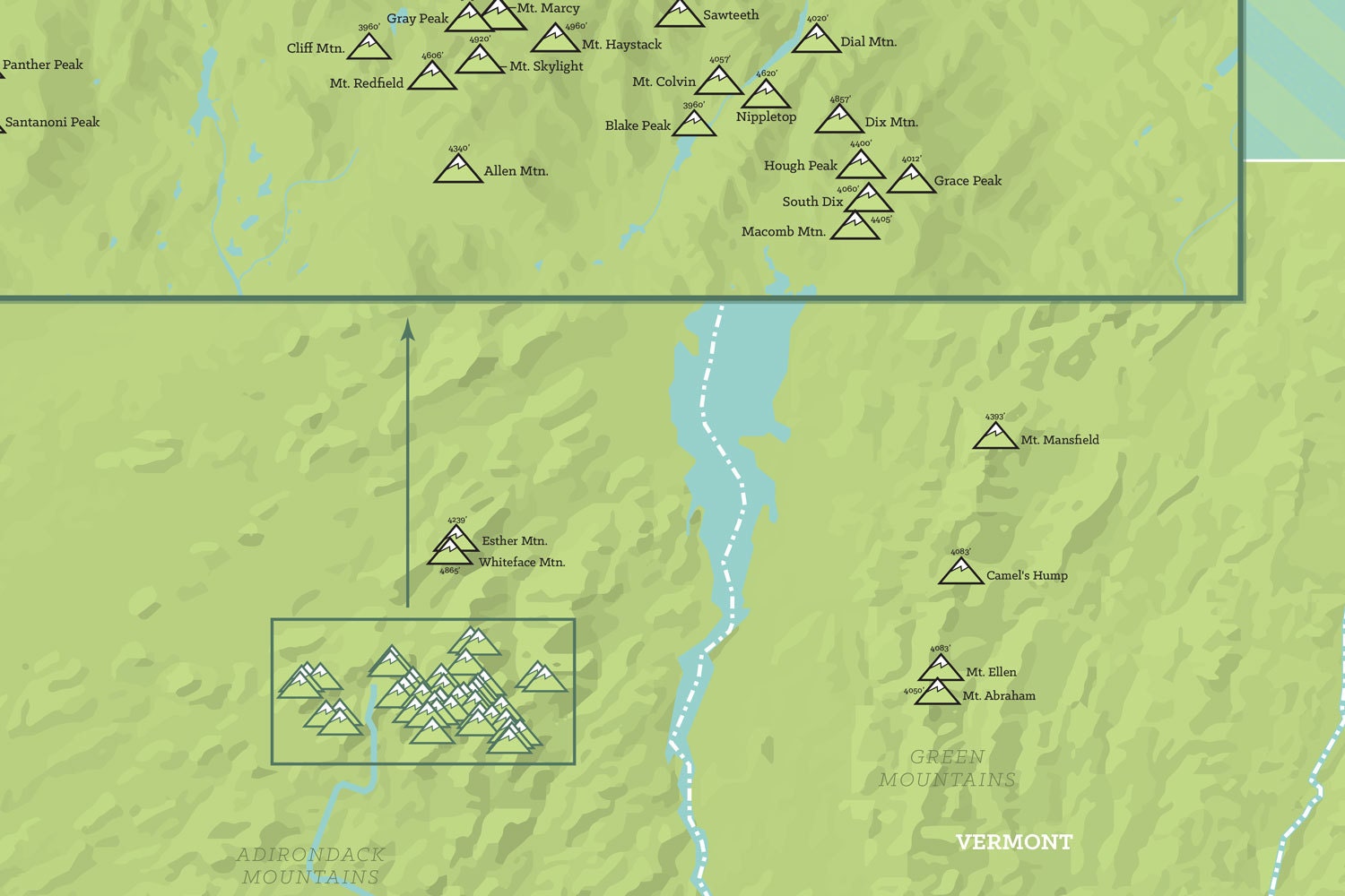 my 4000 footer map checklist