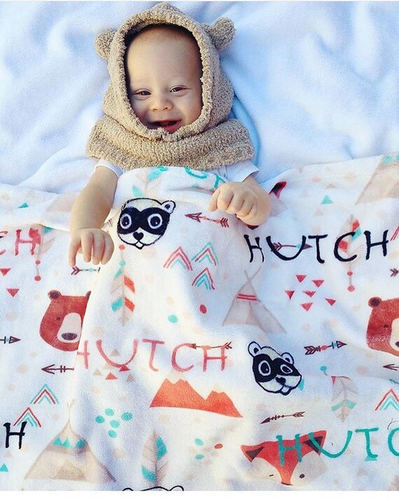 SALE Personalized baby blanket Tribal baby blanket Baby