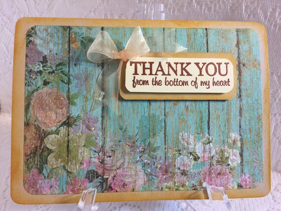 Unique 100 Thank You Greeting Card Handmade