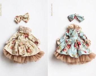 SK Couture Floral Skirt Set for Blythe Pullip Dal Azone Licca
