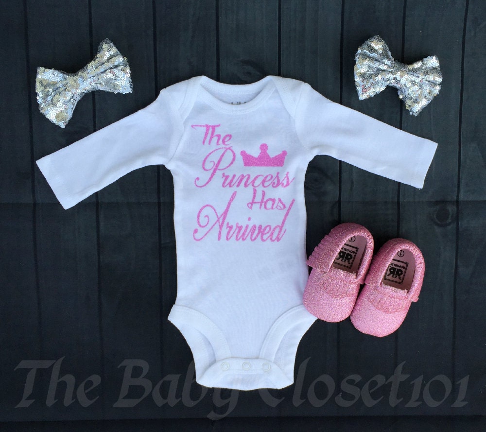 The Princess Has Arrived Baby Onesie Coming by thebabycloset101