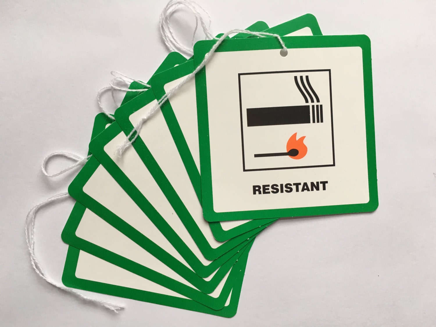 Fire Resistant Flame Retardant labels Swing Tickets Tags Furniture Upholstery 