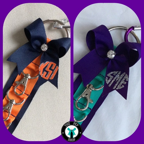 Cheer Bow Holder / Klinger™ Backpack Strap. Purple / by