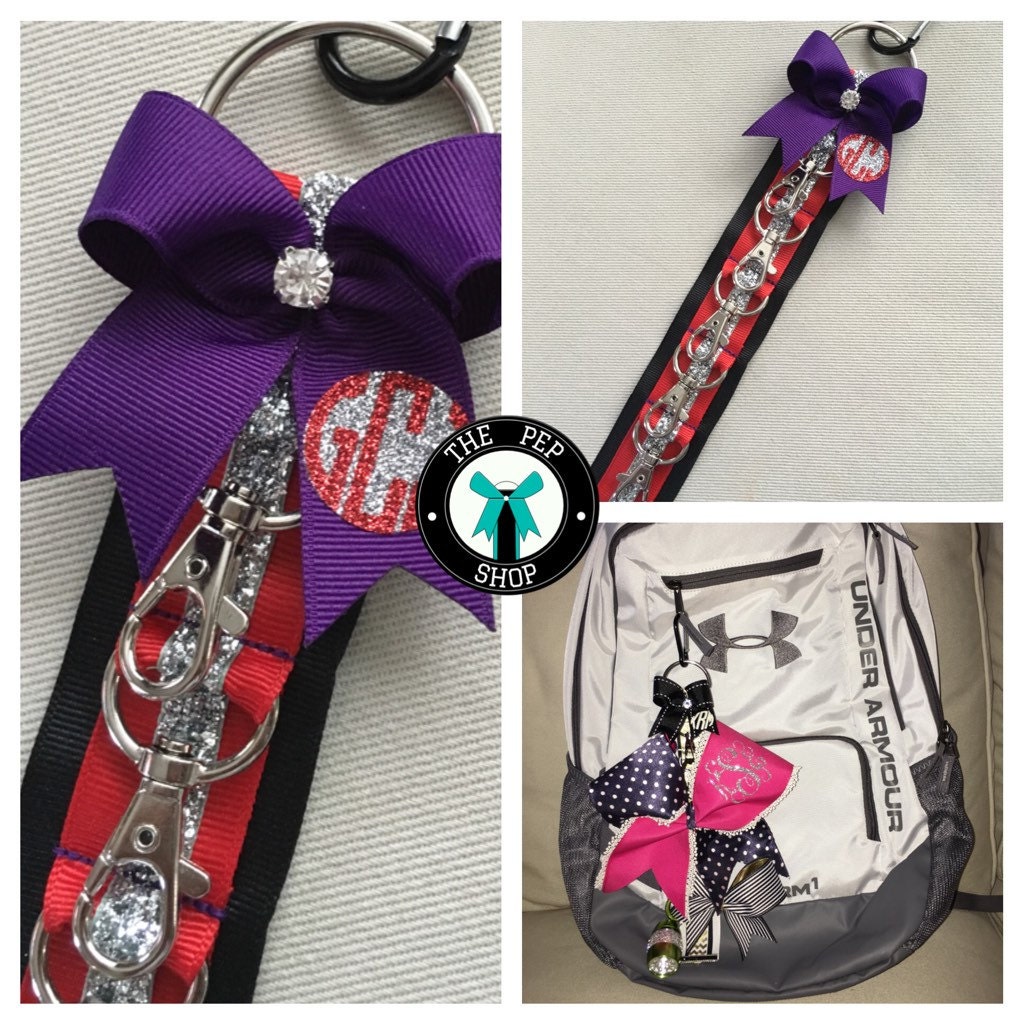 Klinger™ Backpack Strap / Cheer Bow Holder. Purple / by