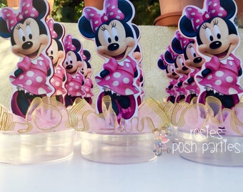 Hot pink Minnie Mouse Favor box and Mickey Mouse Birthday