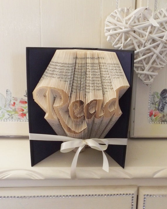 Read Book Folding Pattern. Book Folded Art with Tutorial. DIY