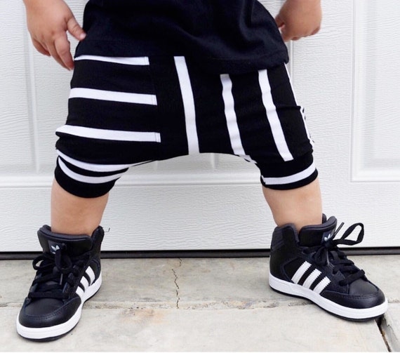 Stripe toddler harem shorts / Baby harem shorts / Hipster baby