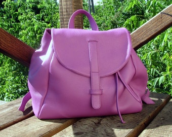 Leather backpack womens Gift for her Gift for wife Valentines gift Laptop backpack Amethyst leather bag School bag Leather purse Rucksack
