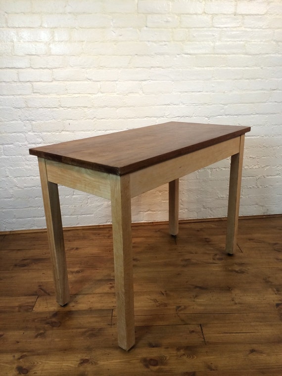 Vintage teak science lab table by wearship on Etsy