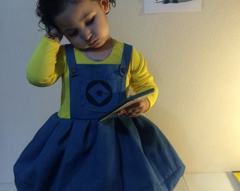 Minions costume girl dress toddler minion party despicable me