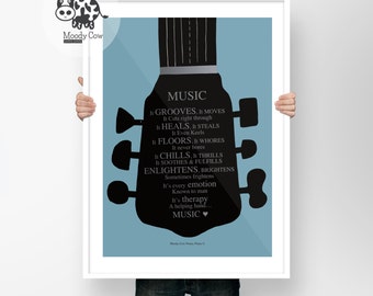 Music Prints | Music Art | Music Lover Gift | Music Lover | Literary Gift| Music Wall Art | Fathers Day | Wall Art|